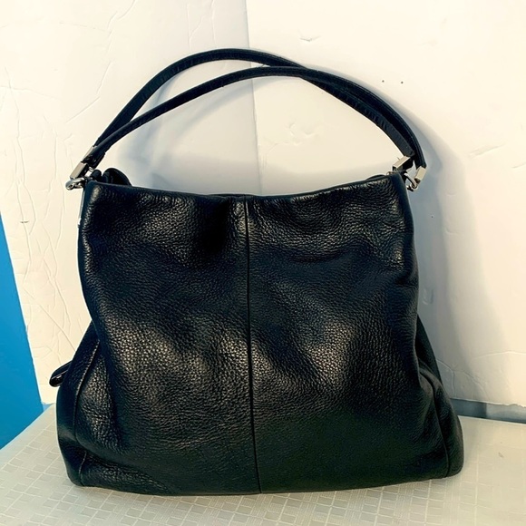 Coach Handbags - Coach, black pebbled, 24621